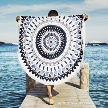 2017 new 100 % cotton Round BeachTowels High quality best price